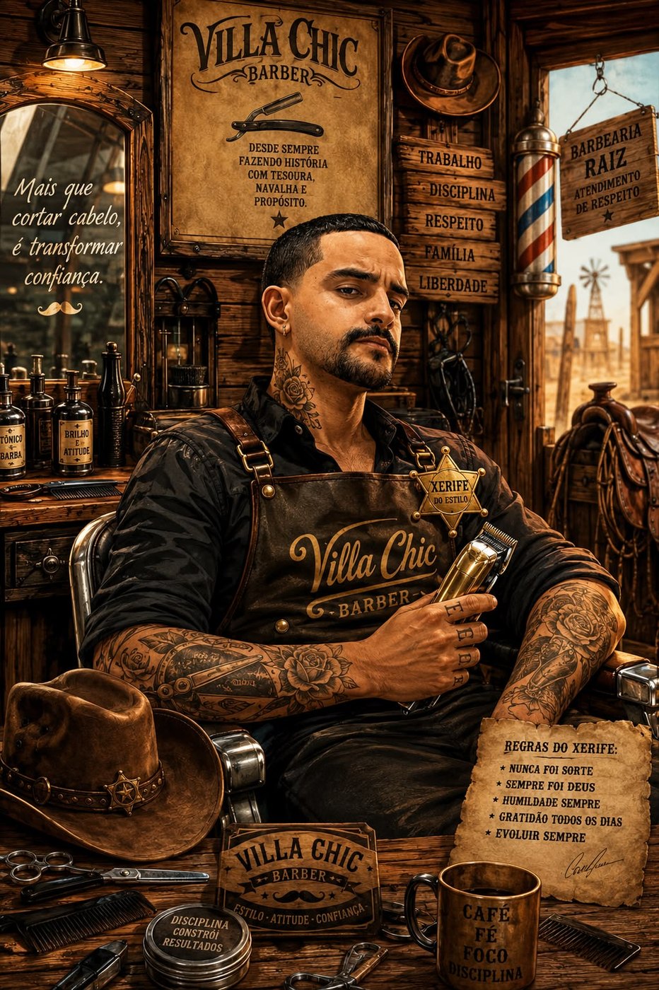 Villa Chic barber demo profile